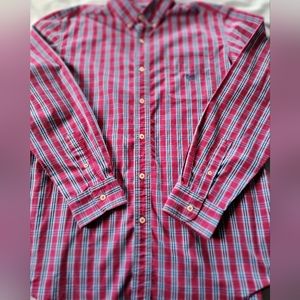 CHAPS Men's Button Up Shirt Size Large Long Sleeves Smoke Free Home